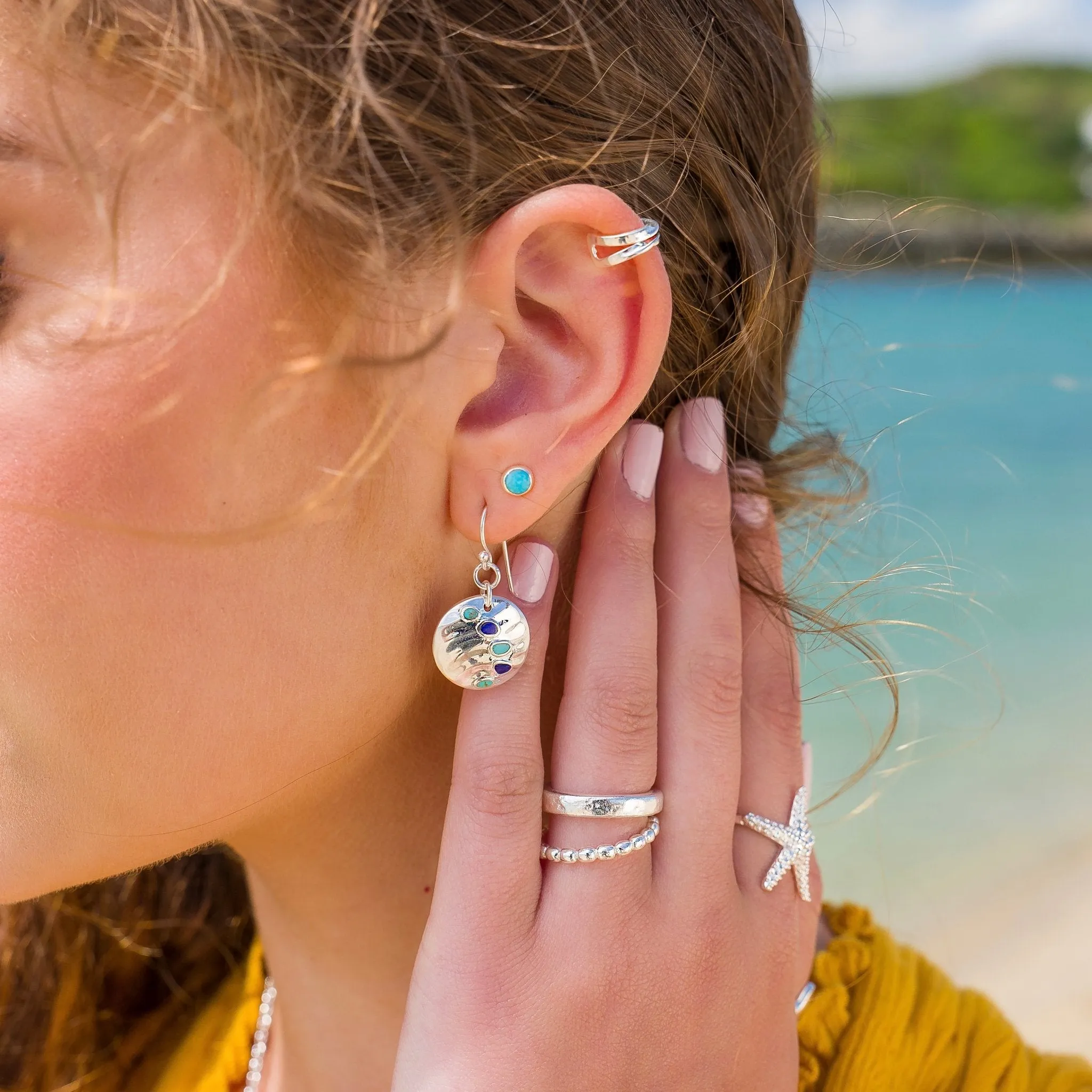 Blue shores earrings