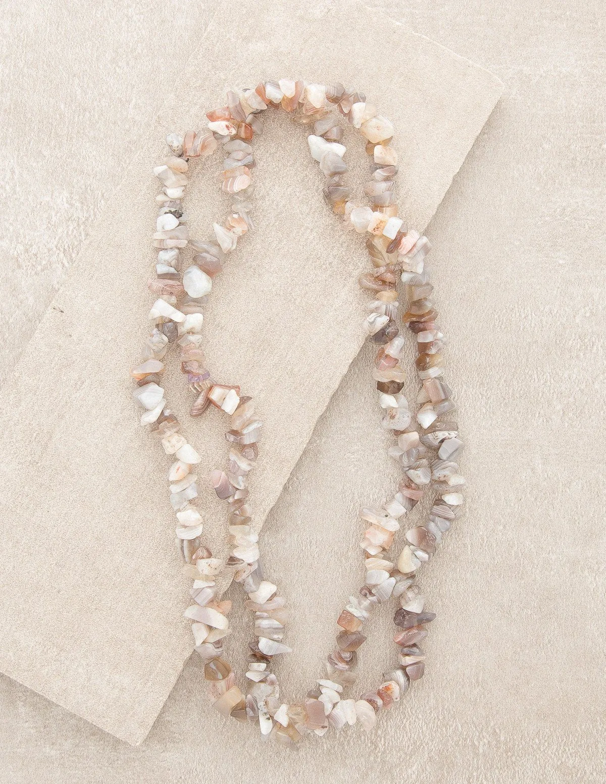 Botswana Agate Gemstone Chip Necklace