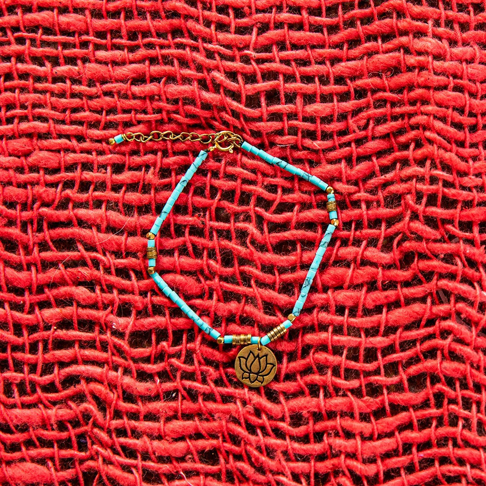 Brass Lotus Bracelet