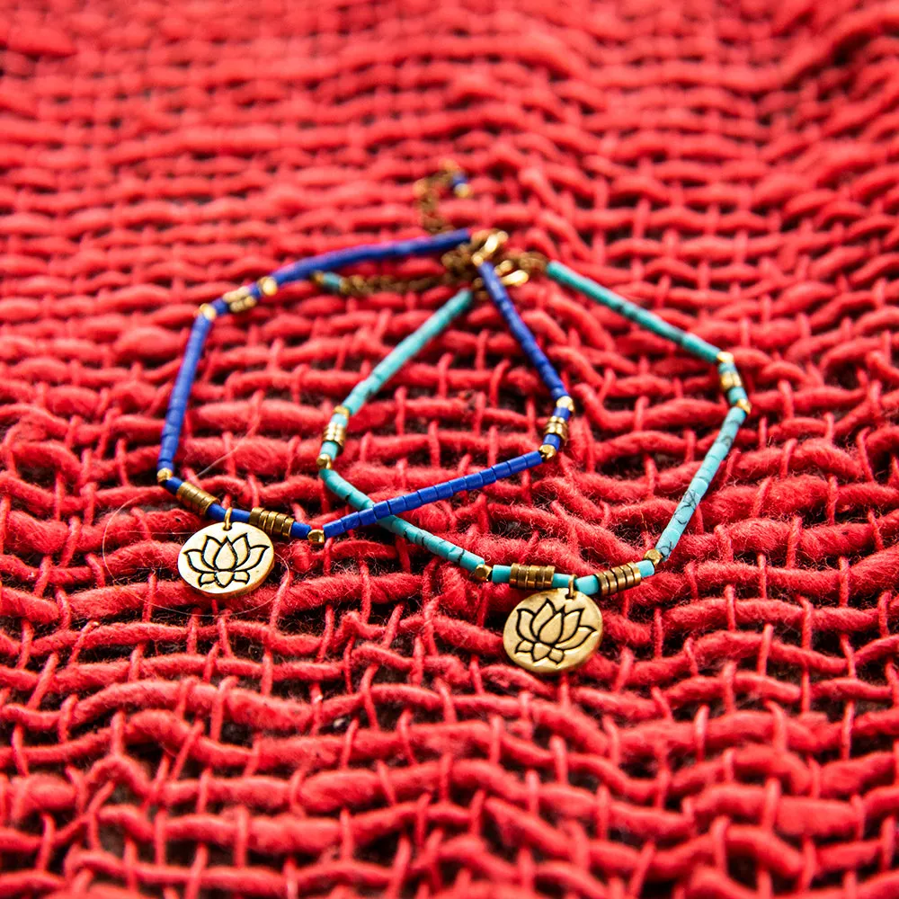 Brass Lotus Bracelet