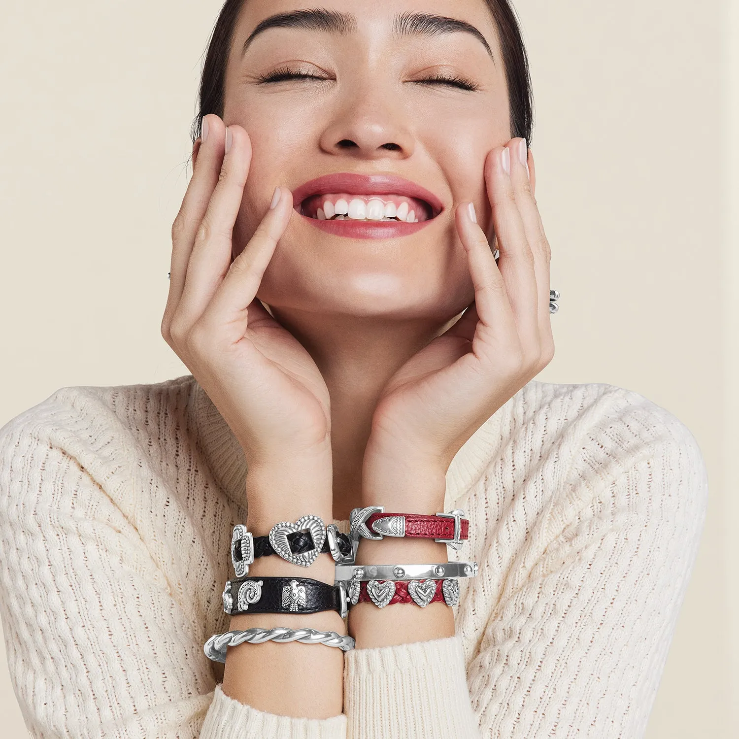 Brighton Austin Bandit Bracelet (Luggage or Black)