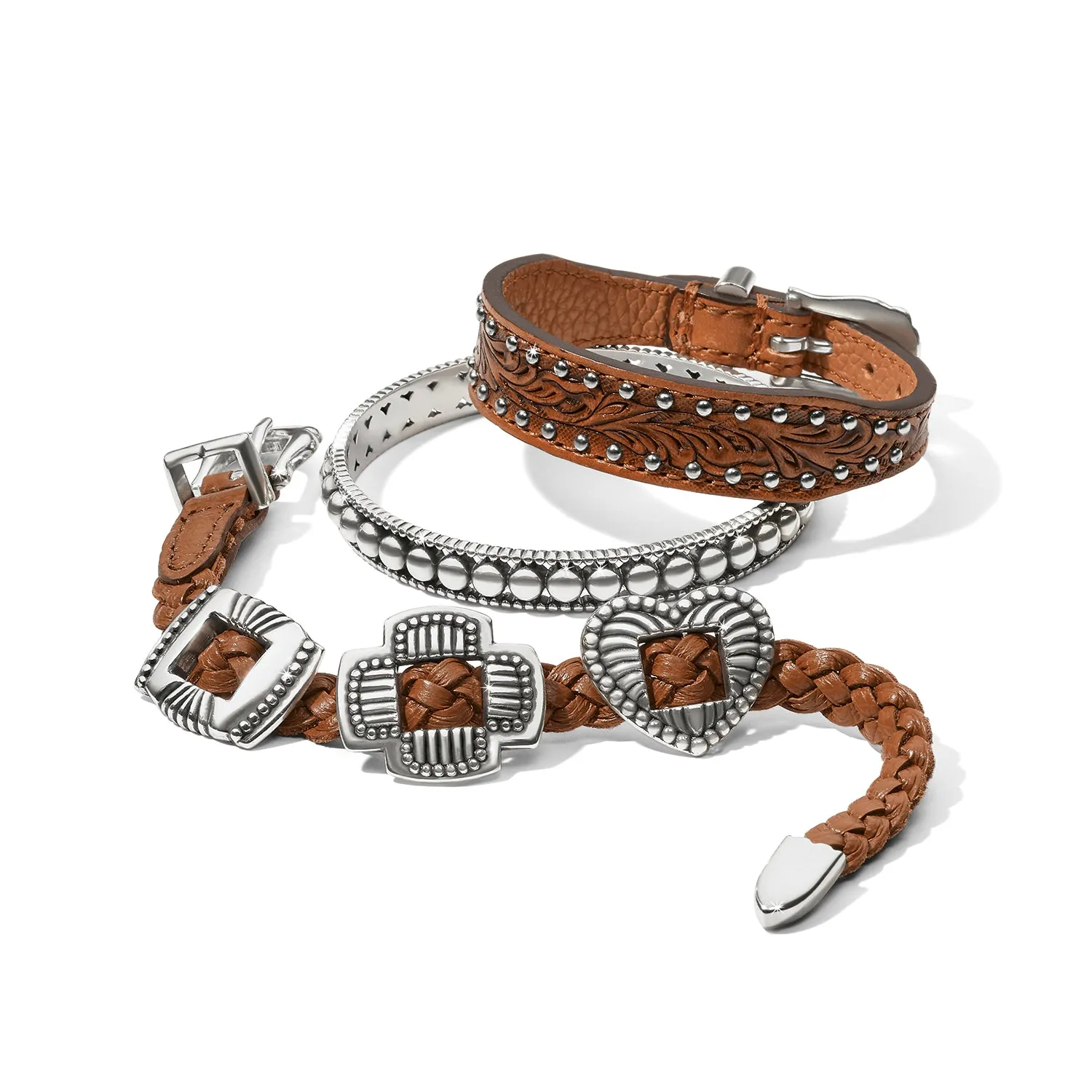 Brighton Austin Bandit Bracelet (Luggage or Black)
