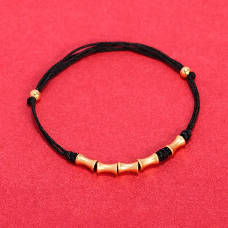 Buddha Stones 925 Sterling Silver Bamboo Design Protection Luck Braided Bracelet
