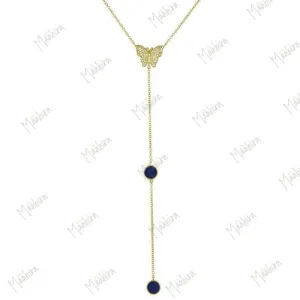 Butterfly Lapis Necklace