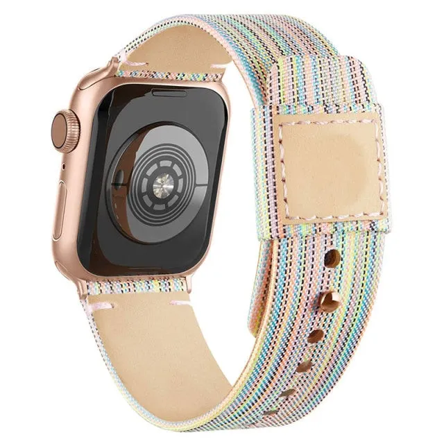 Canvas Nylon Series 7 6 5 High-Quality Leather Bracelet Correa Band