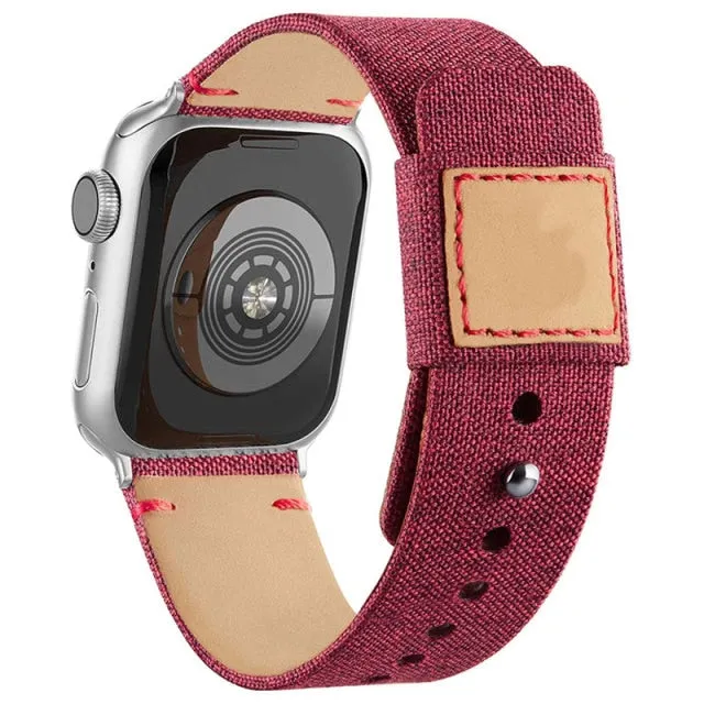 Canvas Nylon Series 7 6 5 High-Quality Leather Bracelet Correa Band