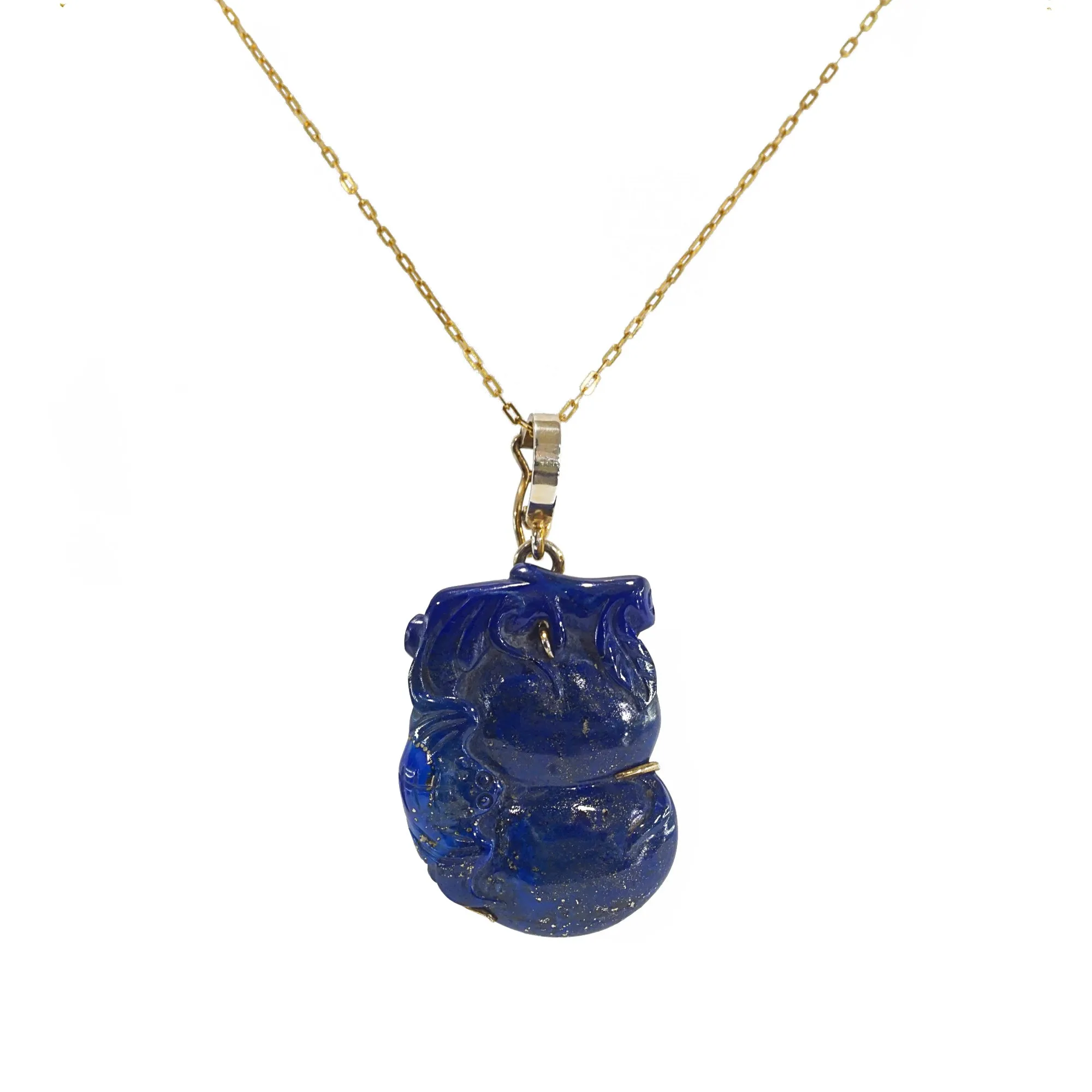 Carved Lapis Lazuli Bat