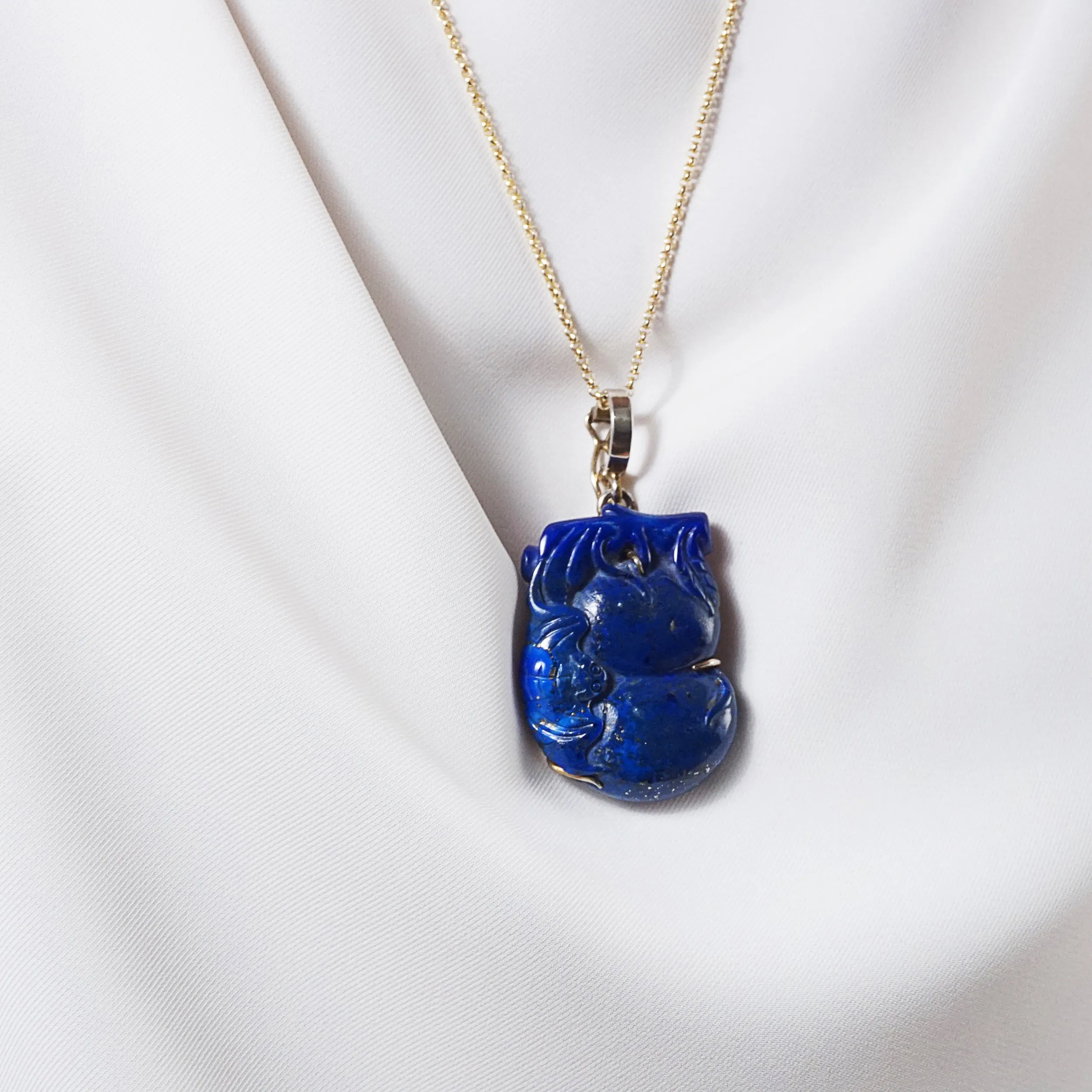 Carved Lapis Lazuli Bat