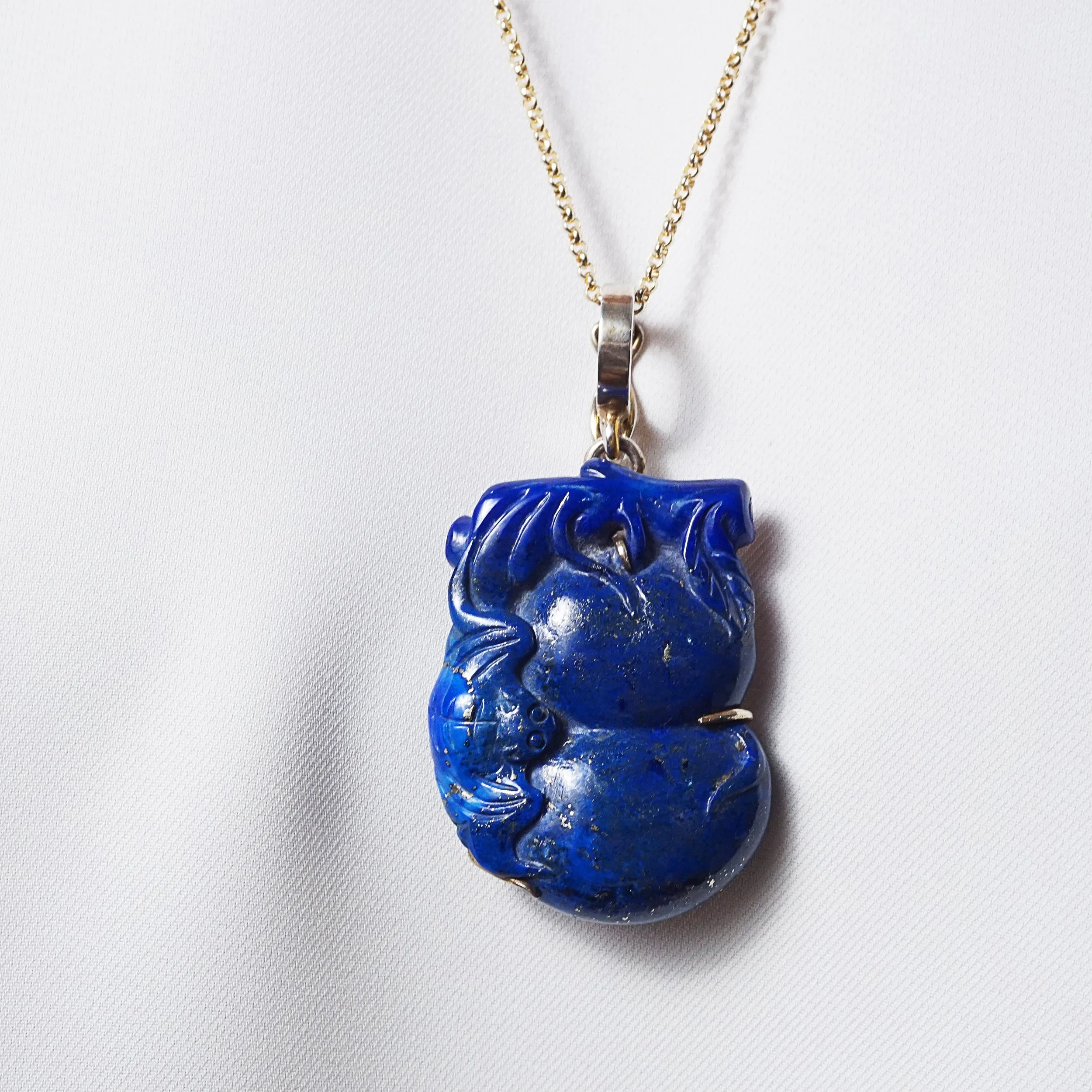 Carved Lapis Lazuli Bat