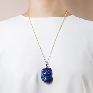 Carved Lapis Lazuli Bat