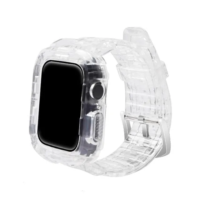 Case   Strap Series Transparent Silicone Waterproof Rubber Band