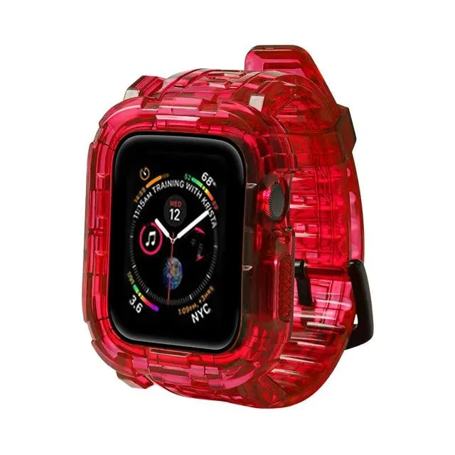 Case   Strap Series Transparent Silicone Waterproof Rubber Band
