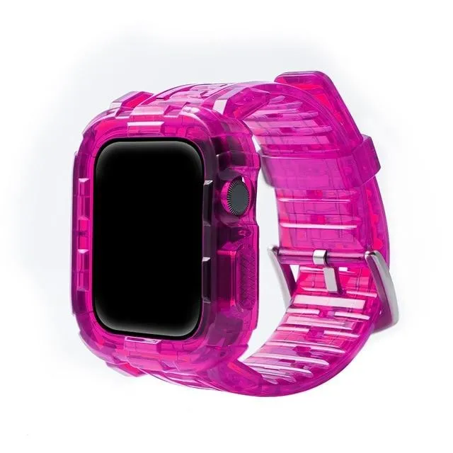 Case   Strap Series Transparent Silicone Waterproof Rubber Band