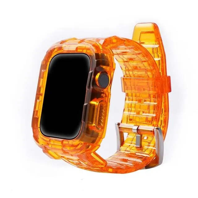 Case   Strap Series Transparent Silicone Waterproof Rubber Band