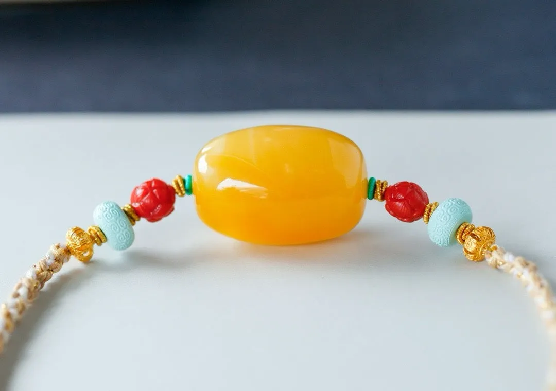 Chicken fat yellow pass-through bracelet-ZROLMA(SC2024924001)