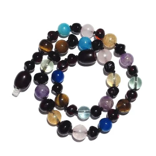 Child Dark Solace Amber Gemstone Anxiety Stress Necklace
