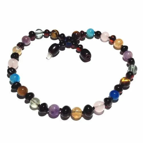 Child Dark Solace Amber Gemstone Anxiety Stress Necklace