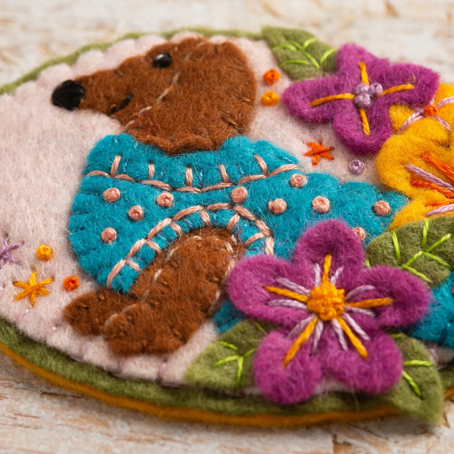 Dachshund Felt Craft Brooch Kit