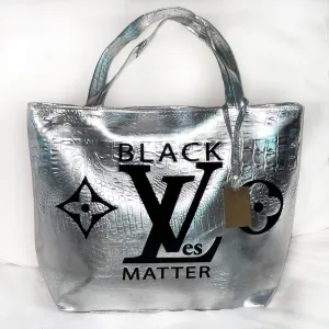 DAZZLING BLM SILVER CROC BAG - Black Lives Matter