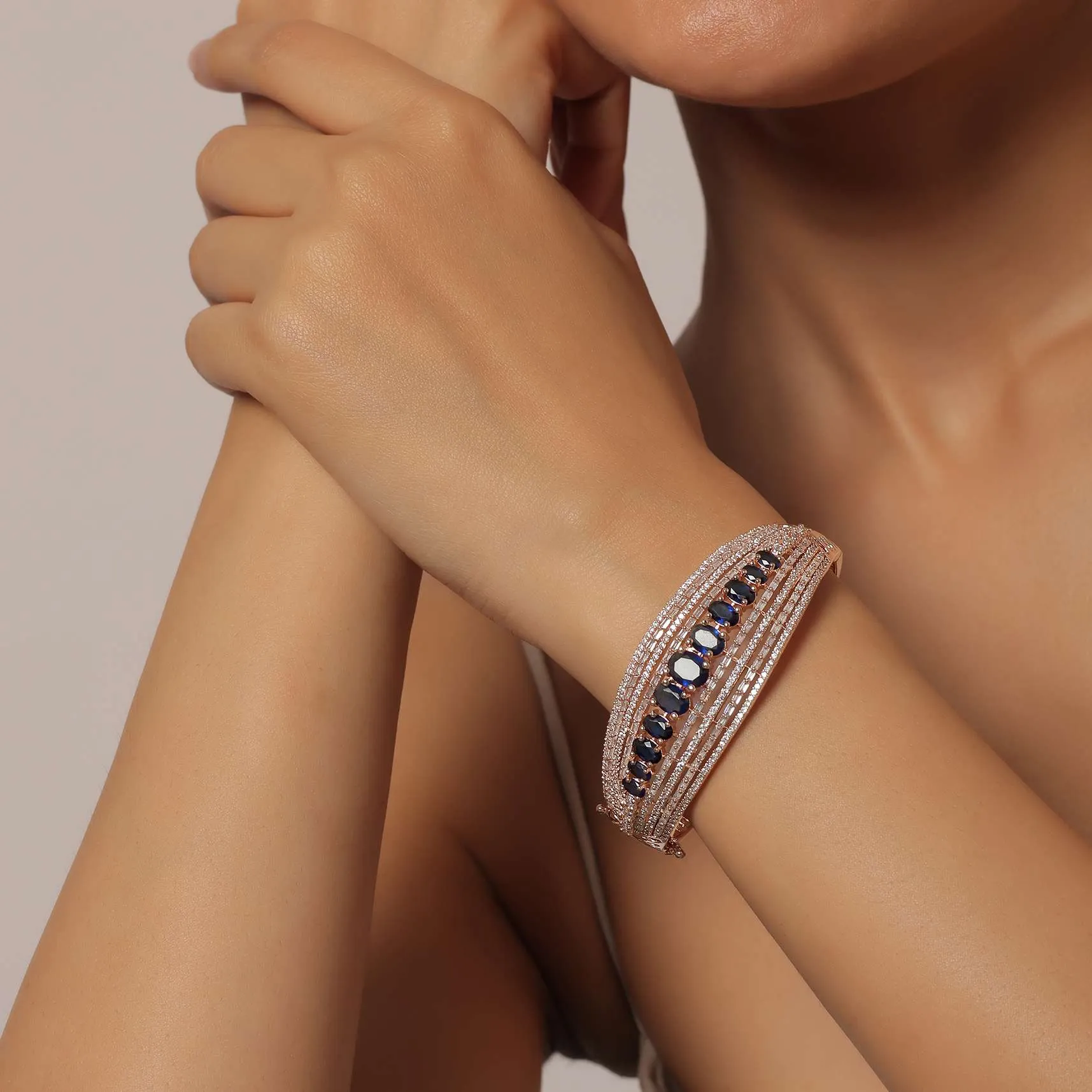Dazzling Diamonds Sapphire Serenity Kadda Bracelet