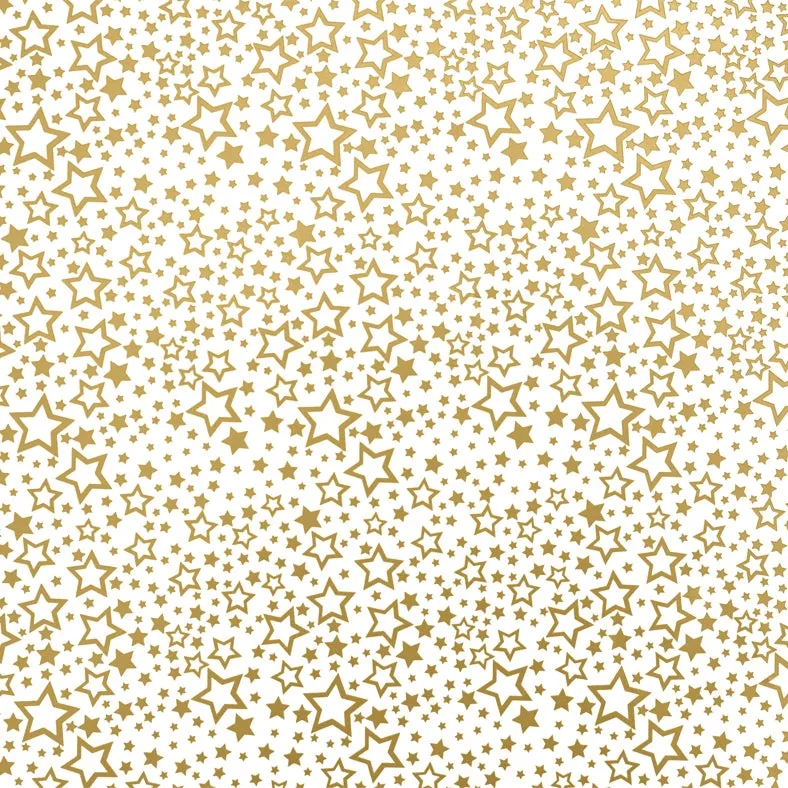 Dazzling White Gold Star Counter Roll