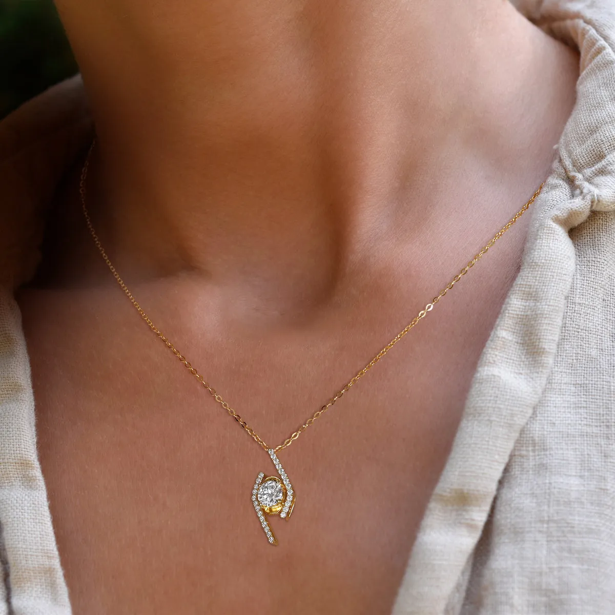 Devil’s Eye Moissanite Necklace