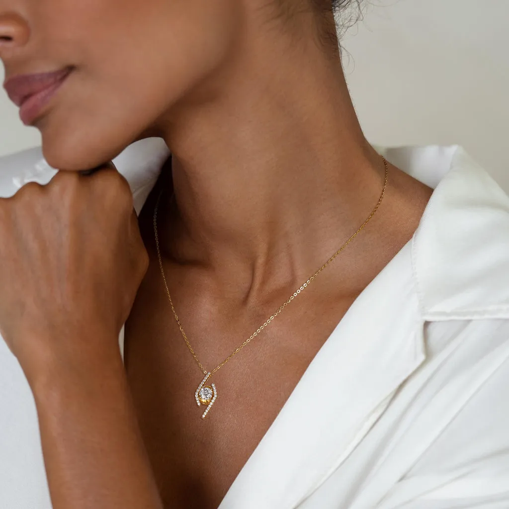 Devil’s Eye Moissanite Necklace