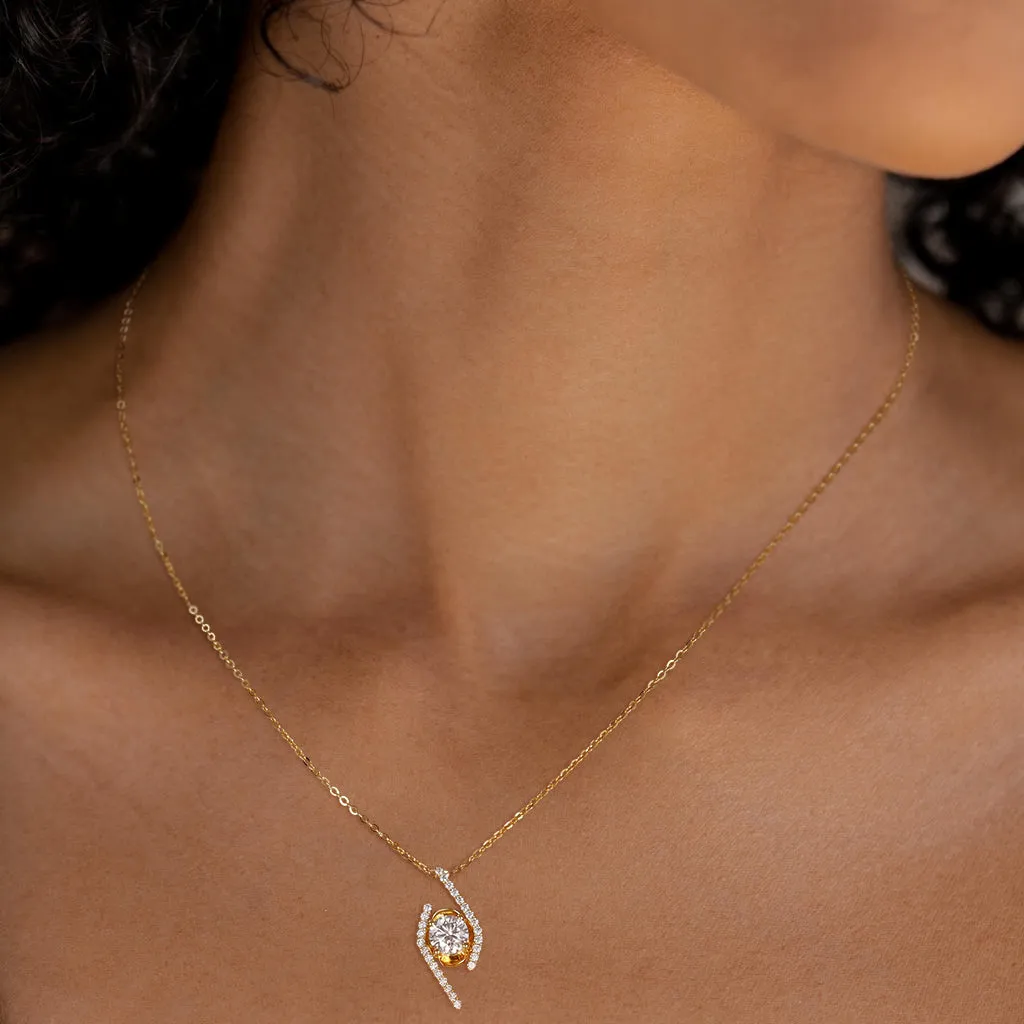 Devil’s Eye Moissanite Necklace