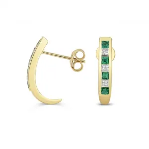 Diamond & Emerald Earrings ED291E