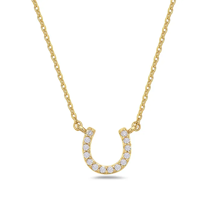 Diamond Dainty Horseshoe Necklace