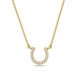 Diamond Dainty Horseshoe Necklace