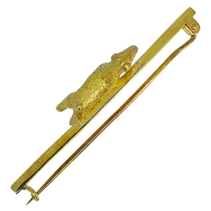 Dog Bar Brooch