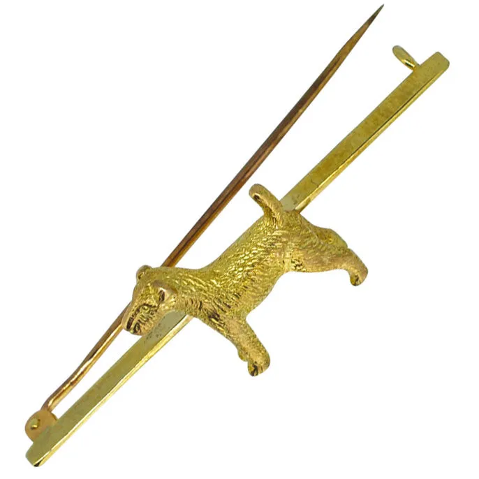 Dog Bar Brooch