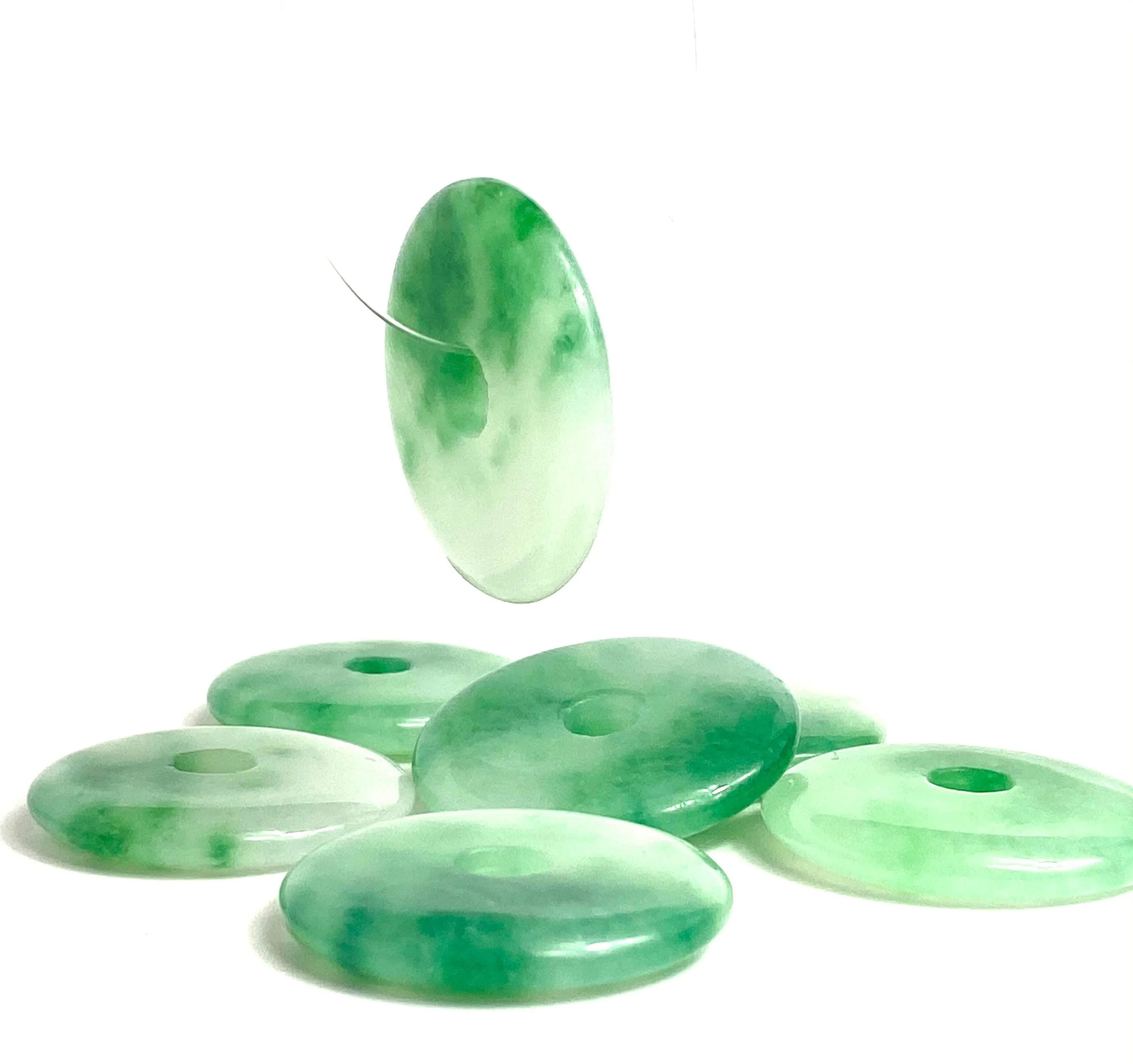 Donut jade bead, SKU# BG84