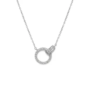 Double Circle Of Life Necklace - Silver