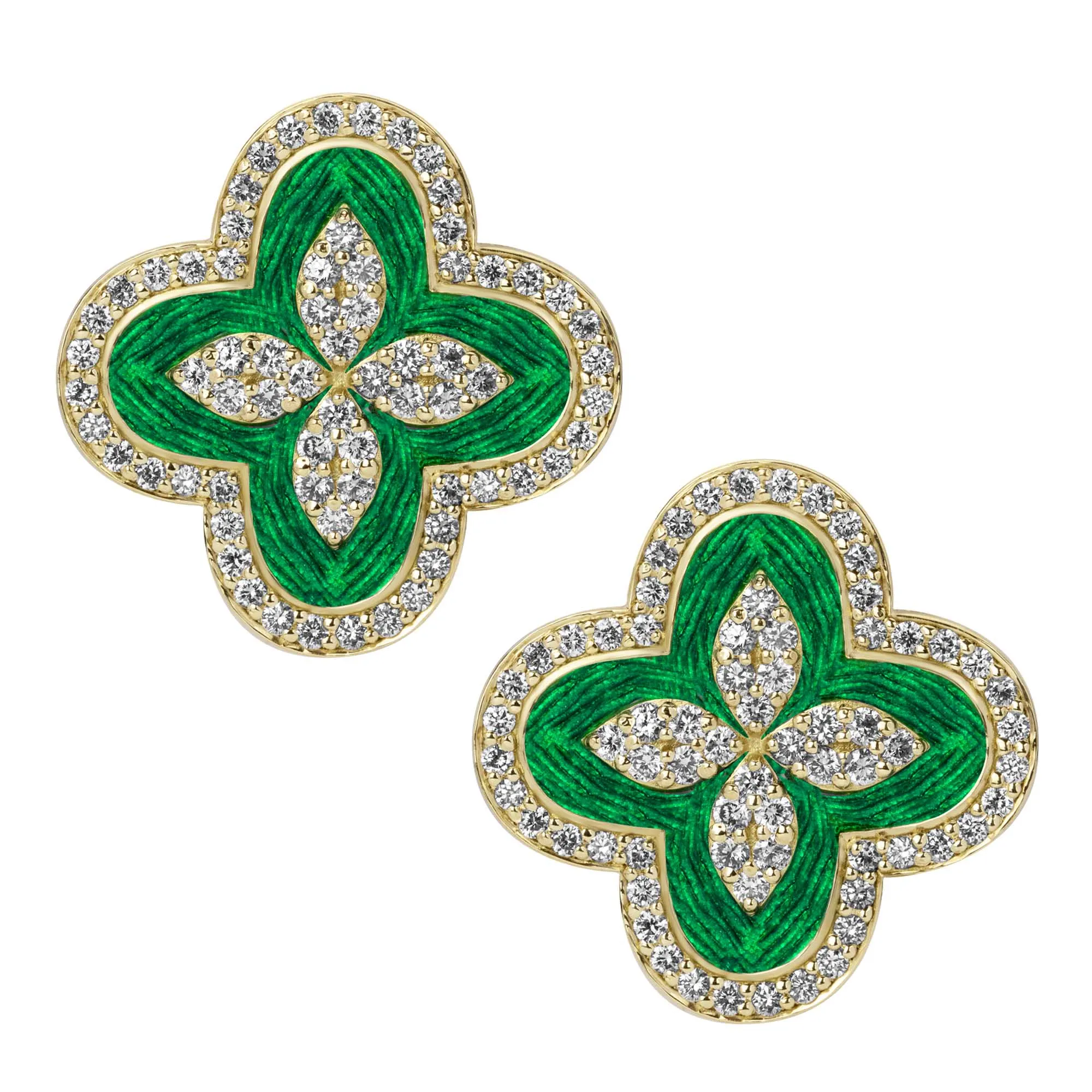 Earrings - Diamond (enamel) (2392F)