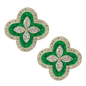 Earrings - Diamond (enamel) (2392F)