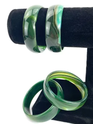 Emerald / chartreuse baby jade bangle, SKU# JB0010