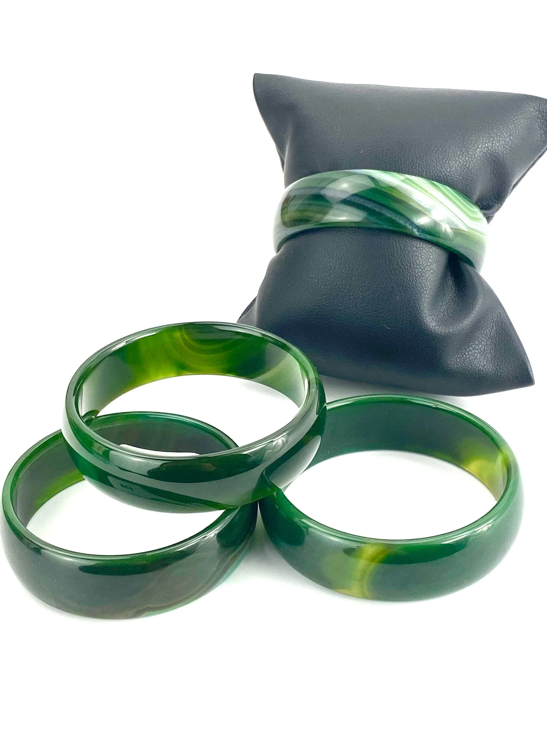 Emerald / chartreuse baby jade bangle, SKU# JB0010