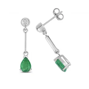 Emerald Drop Pear Earrings ED246WE