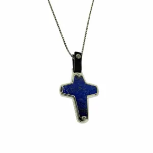 England Made Me Cross Pendant in Lapis