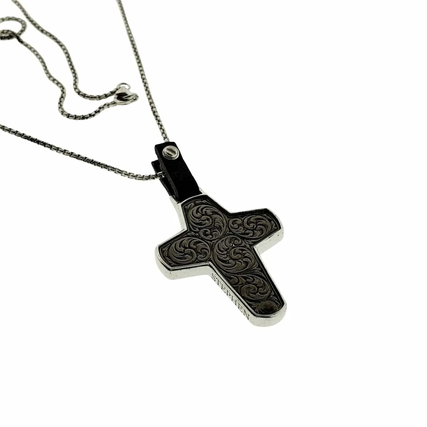 England Made Me Cross Pendant in Lapis