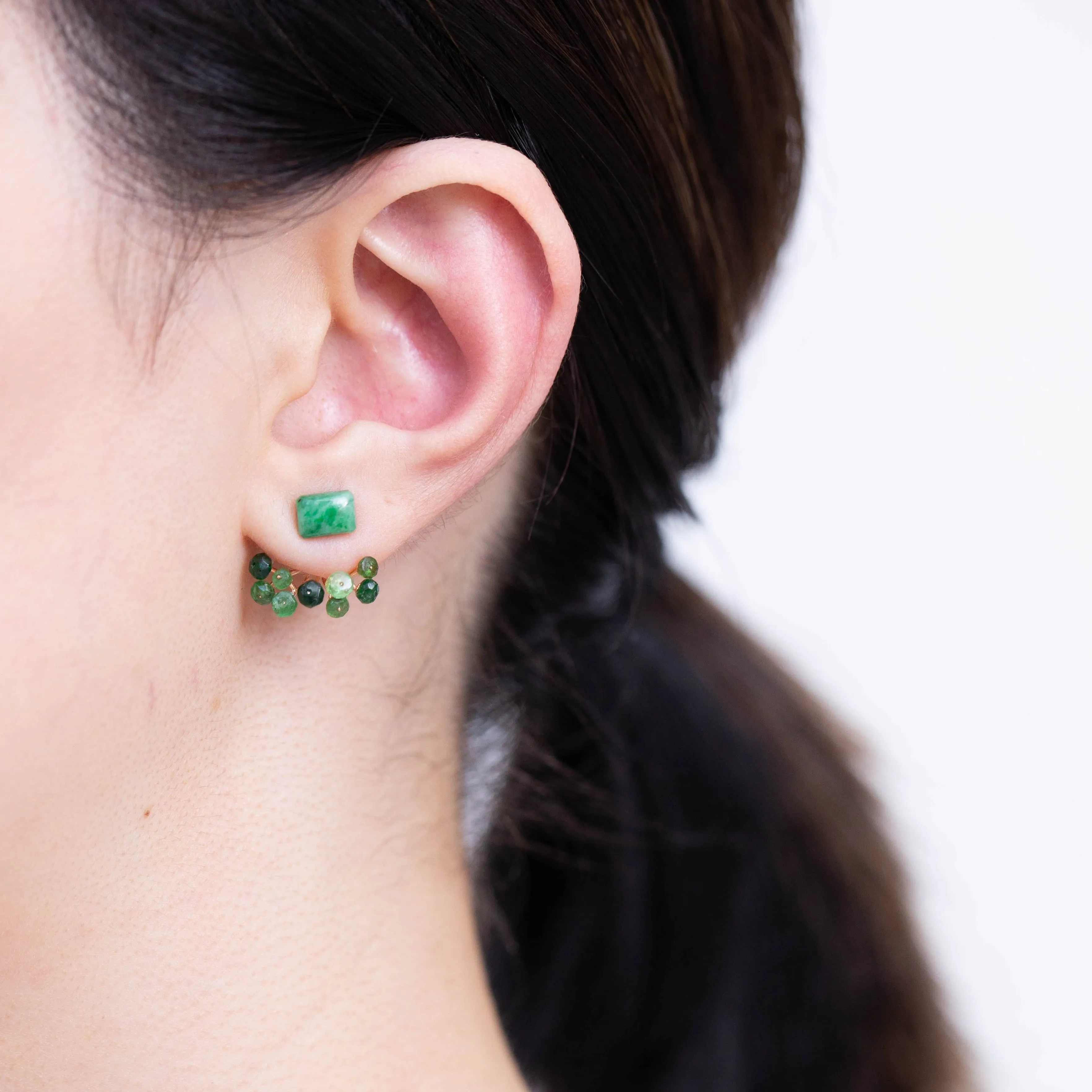 Fairy maw sit sit and green garnet earrings [Limited Edition]