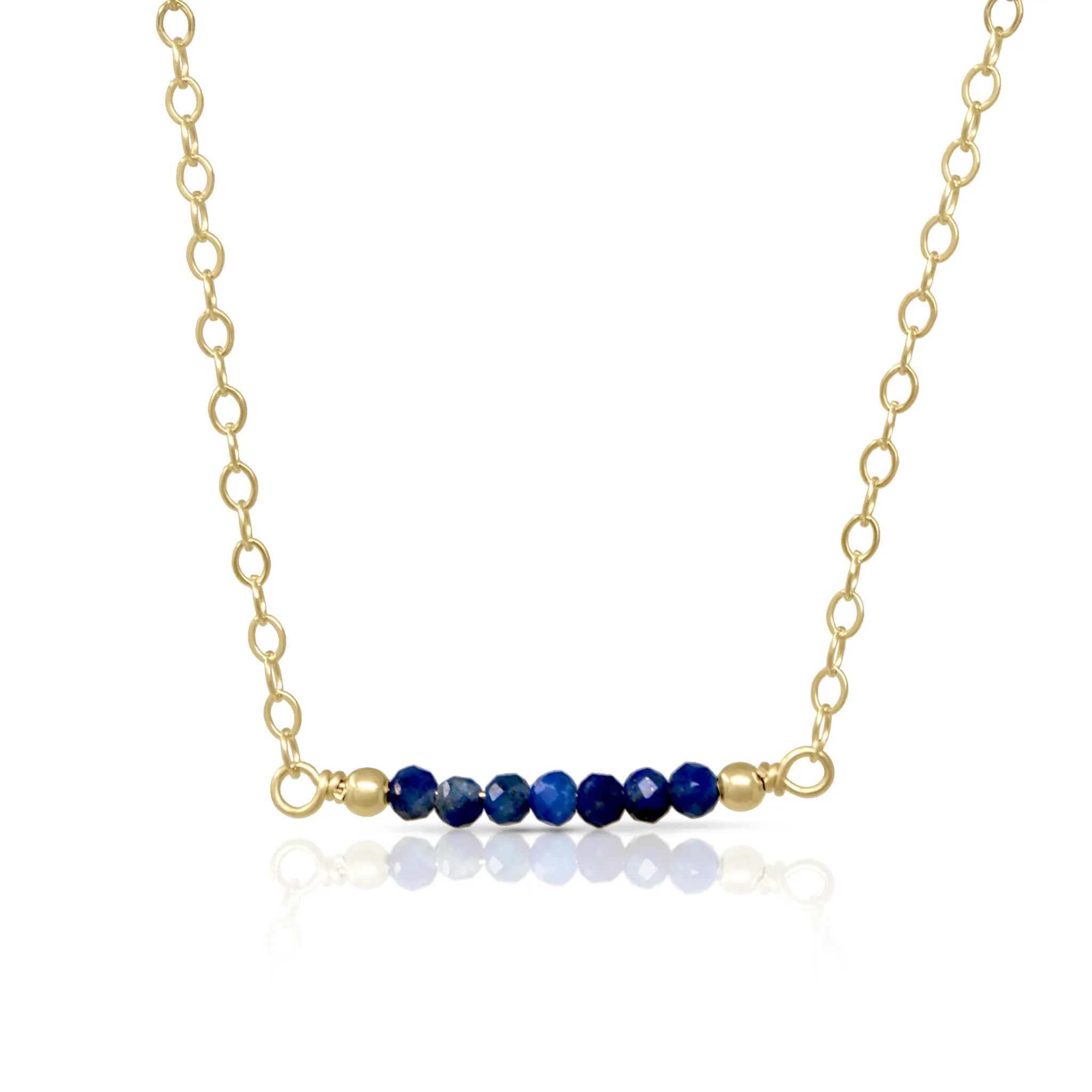 Gem Love Necklace in Lapis