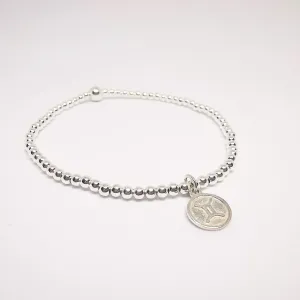 GEMINI Zodiac Beaded Bracelet in Sterling Silver