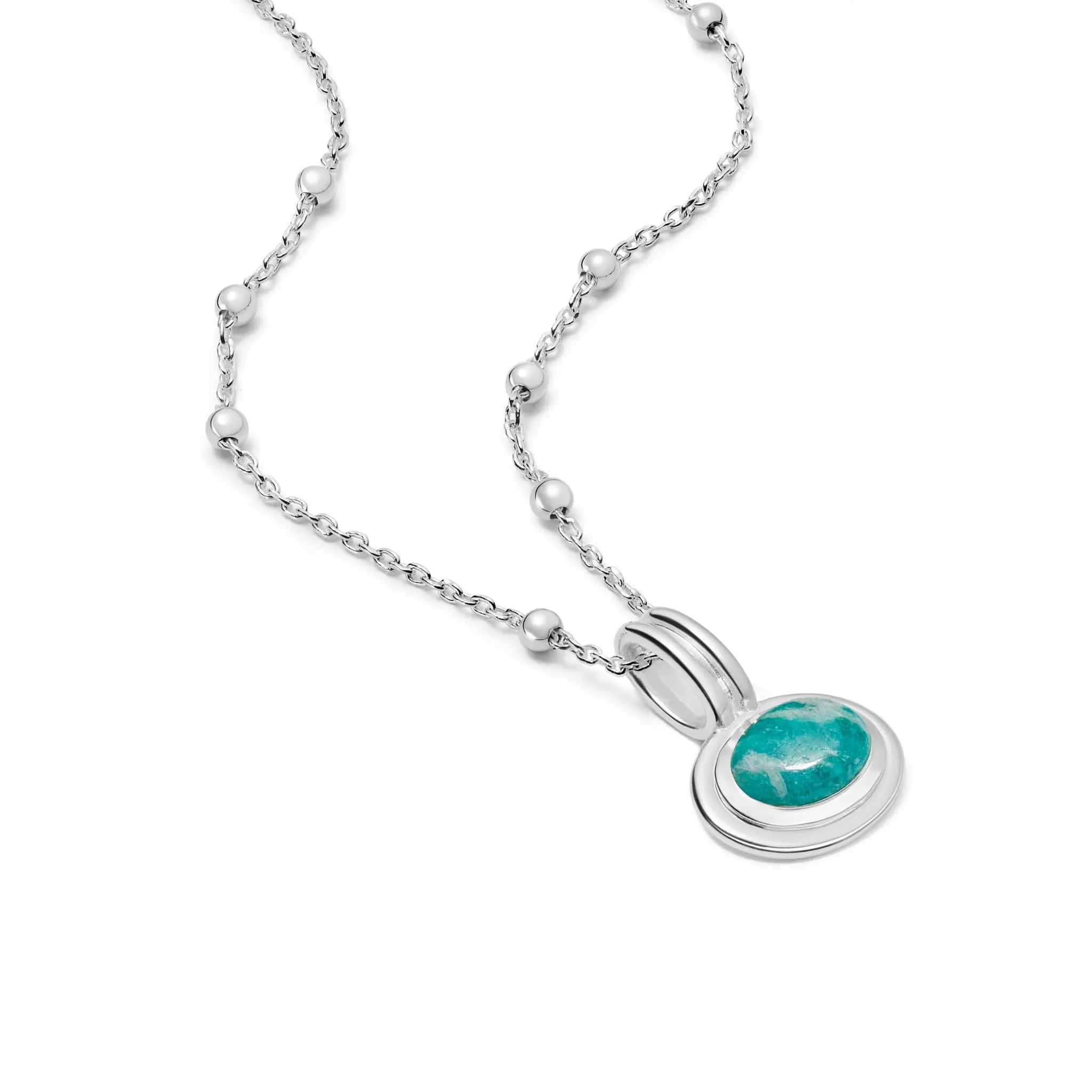 Gemstone Pendant Necklace Sterling Silver