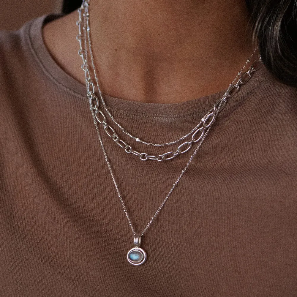 Gemstone Pendant Necklace Sterling Silver
