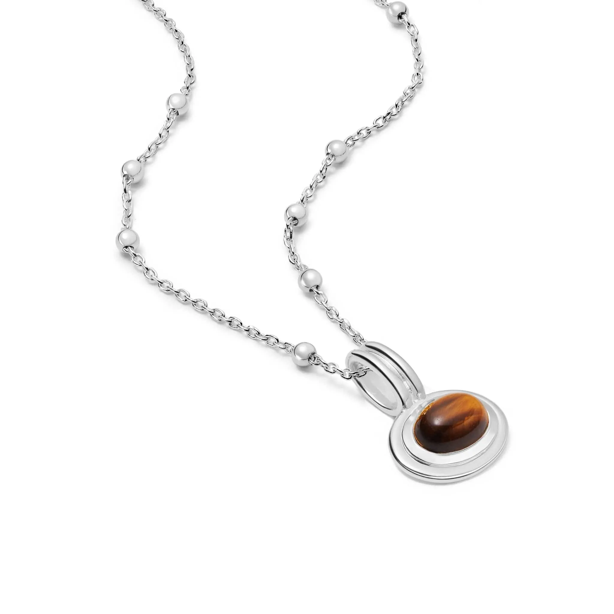 Gemstone Pendant Necklace Sterling Silver