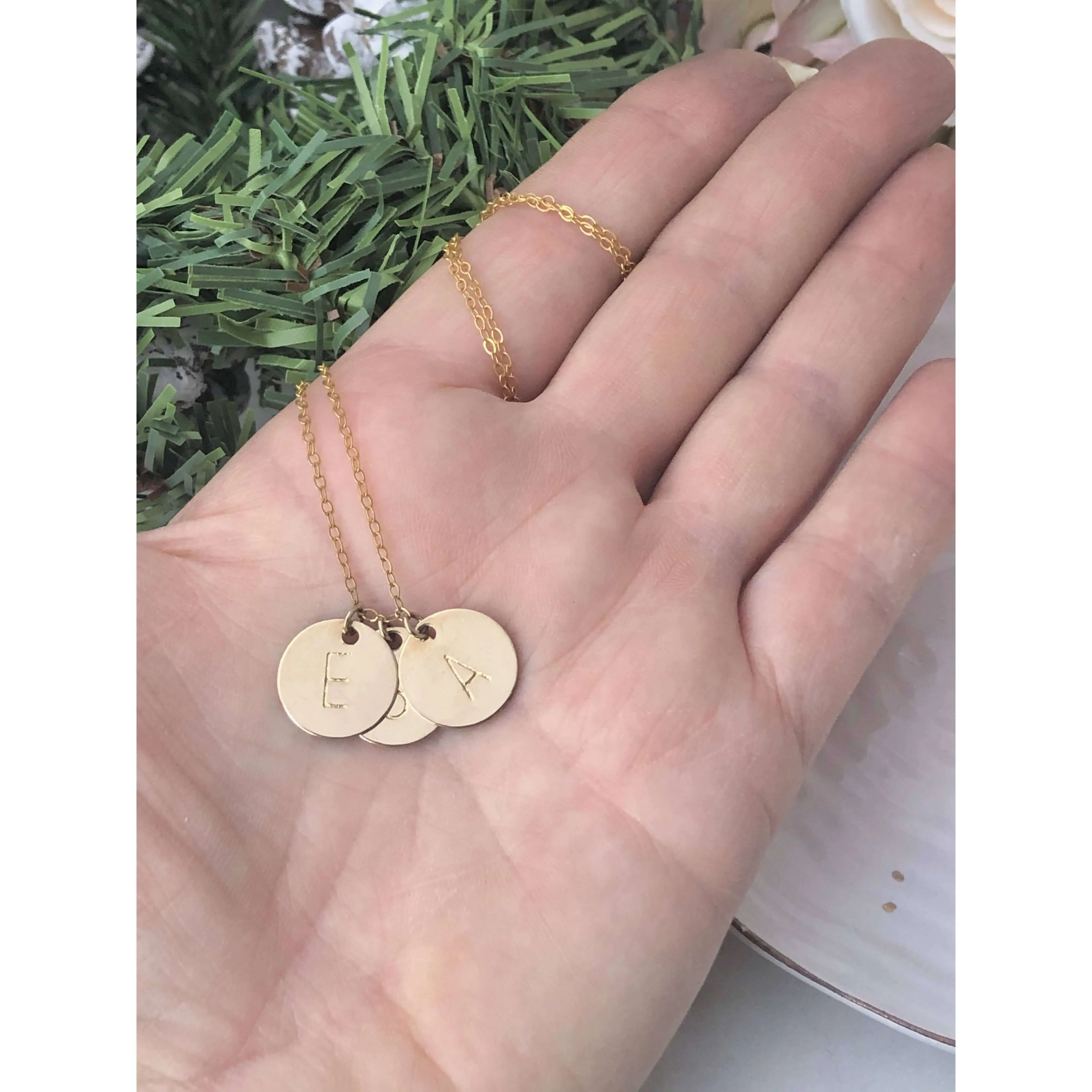Gold 3 Discs Necklace