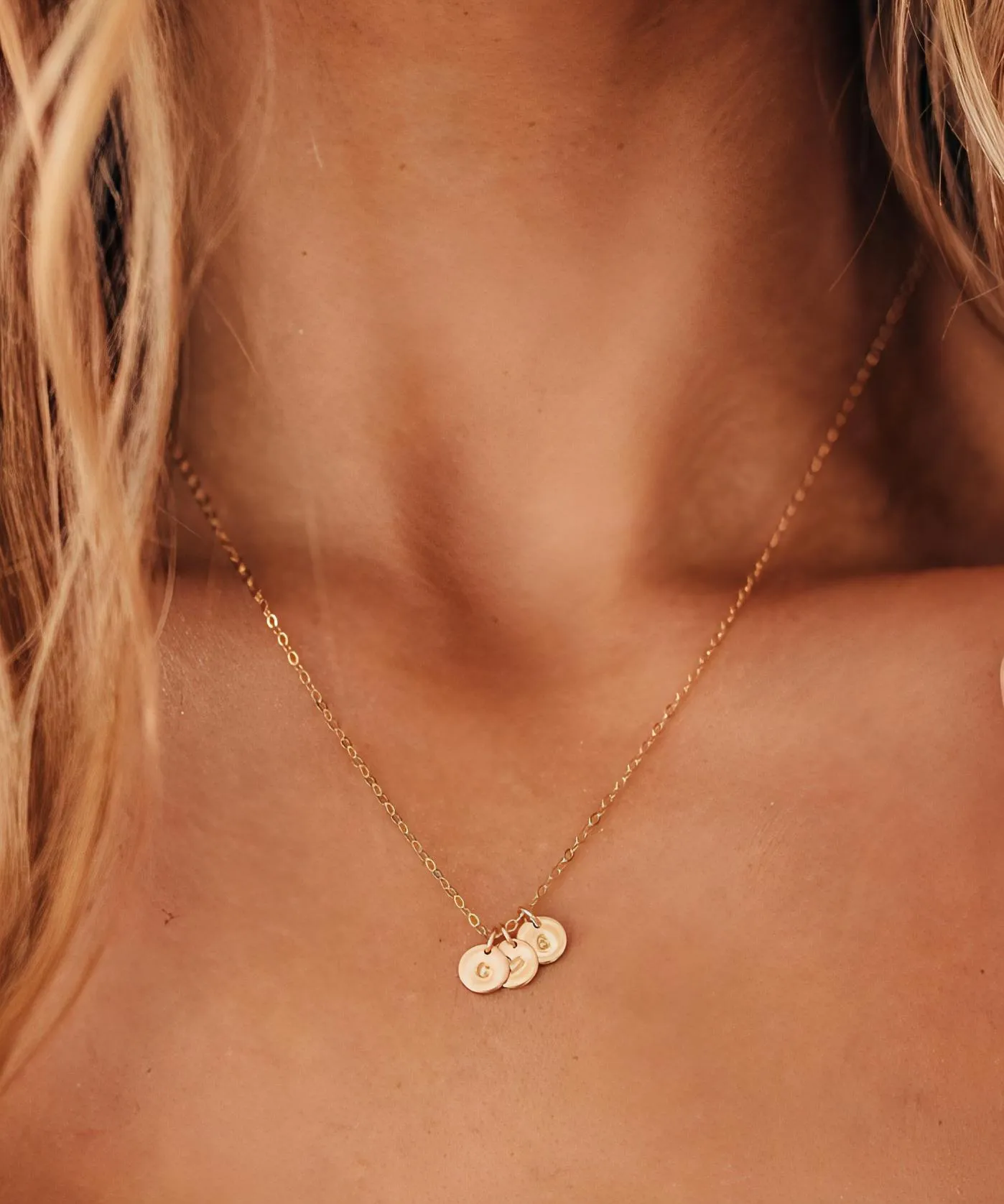 Gold 3 Discs Necklace